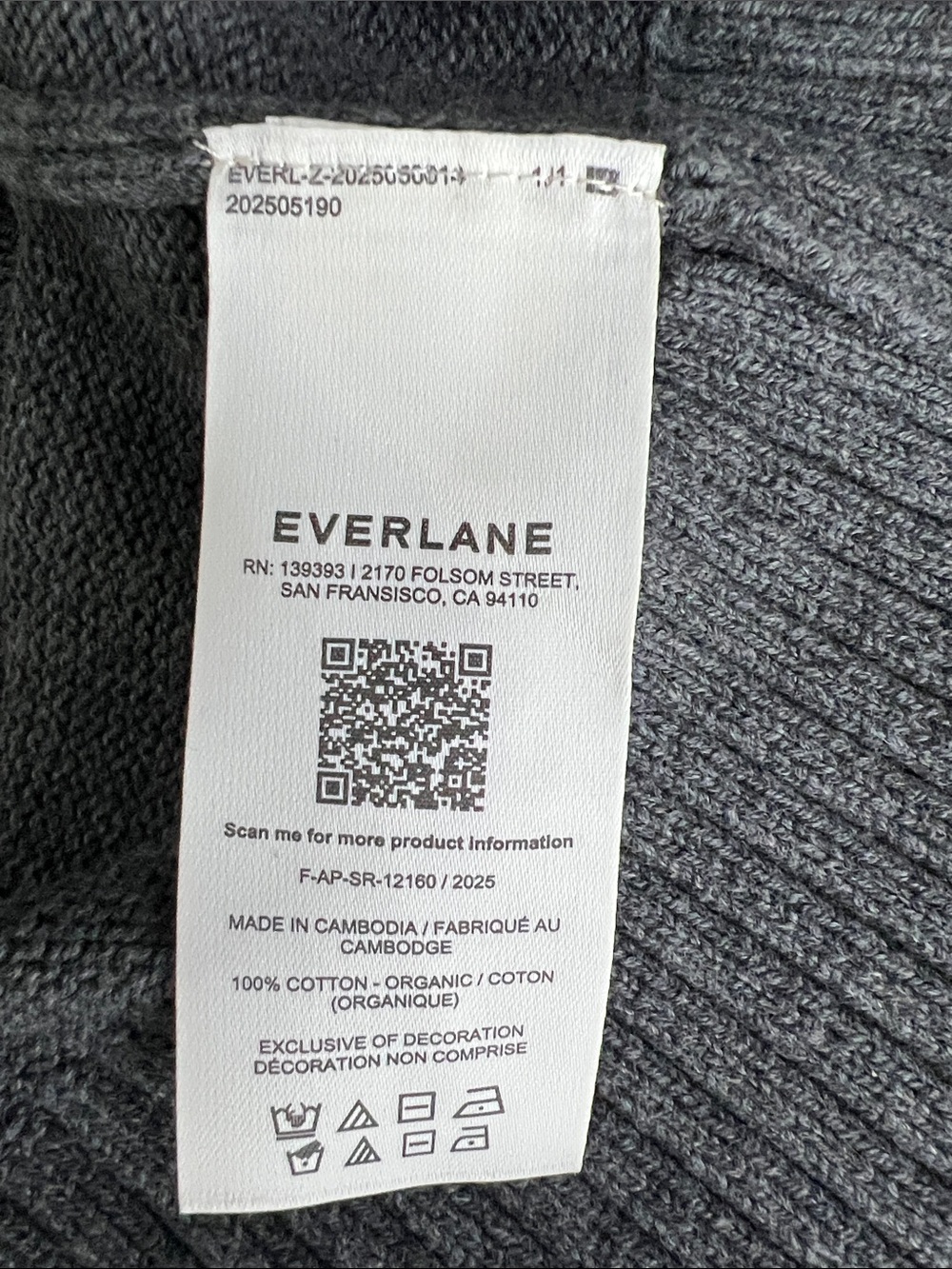 New Everlane The Boxy Sweater in Everyday Cotton Heathered Charcoal in Size M - Picture 7 of 12